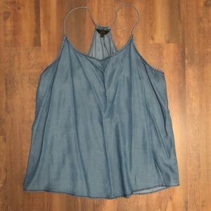 Stella Laguna Beach Chambray Razorback Tank Top